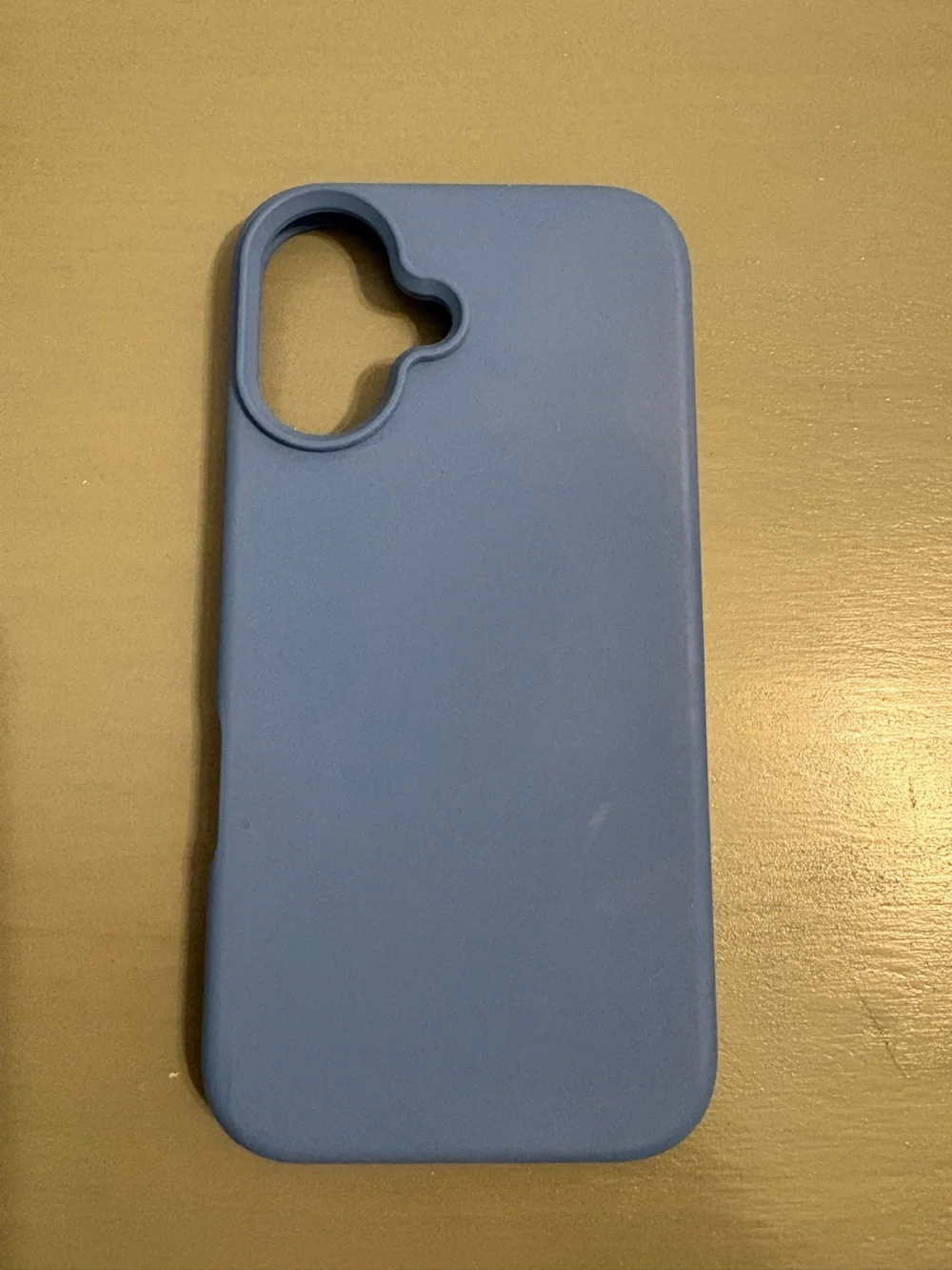 Solid Light Blue Silicone Phone Case. iPhone 16